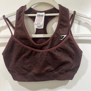 Gymshark Brown/Burgundy Sports Bra